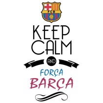 Vinilos y pegatinas fútbol keep calm and força barça